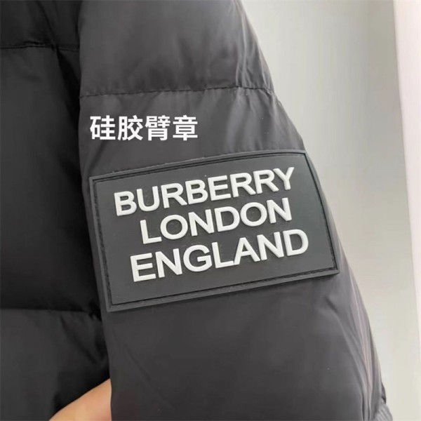 Burberry バーバリーハイブランドアウター メンズ 冬服 中綿入り ダウンジャケット 暖かい ハイネック コート 厚手 防風 中綿ジャケット M - 4XL 男女兼用 防寒着 大きいサイズ 中綿コート フルジップ 人気 上着 無地 シンプル