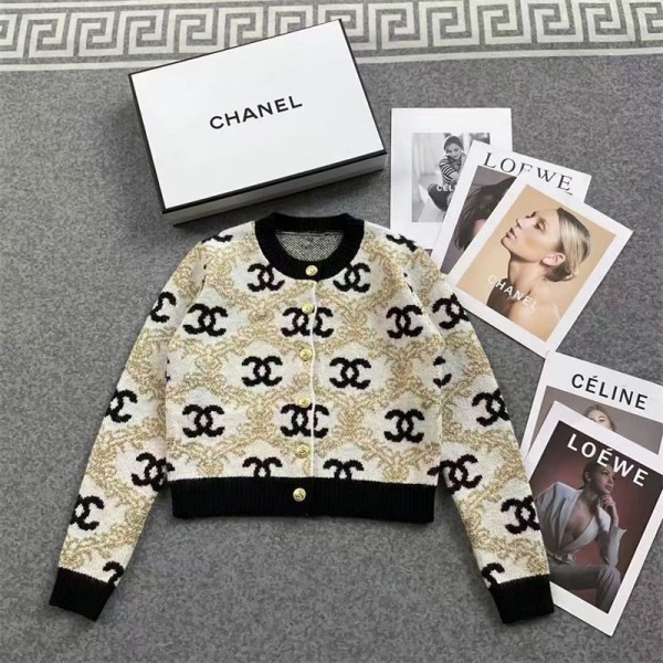 ブランド Chanel シャネル カーディガン レディース Oネック 長袖 春 ゆったり 秋冬 ニット オフィス 厚手  羽織り カットソー トップス トッパ―カ―ディガン 大きいサイズ ゆったり セーター おしゃれ 3カラー ニットカーディガン