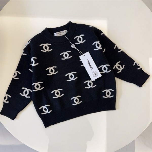 シャネル セーター キッズ 女の子 ニット スカート ２点セット Chanel セットアップ 可愛い 秋冬 衣装 ベビー ニットセーター 着痩せ おしゃれ 暖かい 防寒 長袖 ゆったり アウター クリスマス プレゼント 90-150cm  