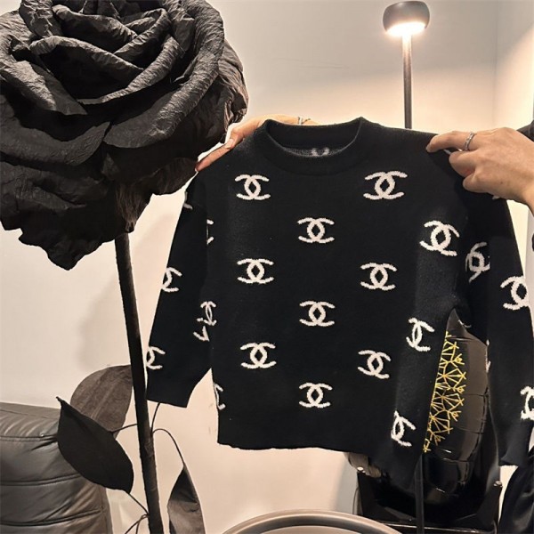 ブランド Chanel シャネル セーター 女の子 リボン ニット カーディガン カットソー ガールズ キッズ 子供 冬 かわいい 暖かい 保温性 おしゃれ 女児 通学 トップス90 - 140 cm