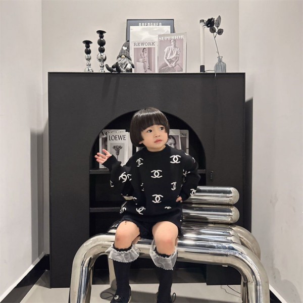 ブランド Chanel シャネル セーター 女の子 リボン ニット カーディガン カットソー ガールズ キッズ 子供 冬 かわいい 暖かい 保温性 おしゃれ 女児 通学 トップス90 - 140 cm