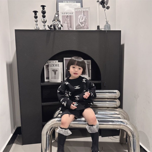 ブランド Chanel シャネル セーター 女の子 リボン ニット カーディガン カットソー ガールズ キッズ 子供 冬 かわいい 暖かい 保温性 おしゃれ 女児 通学 トップス90 - 140 cm