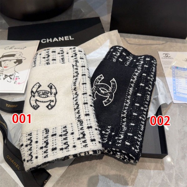 シャネル ブランドマフラー大判 ポケット付き厚手マフラー CHANEL レディースストール 防寒ショール 冬 大きめ 精緻 ふわふわボリューム ユニセックス 上質 エレガント