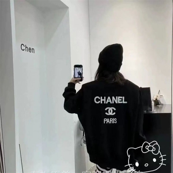 Chanel シャネルスウェットハイブランド秋冬オーバーサイズパーカー トレーナー ドハイブランド秋冬服パーカースウェット偽物 男女兼用 M - 3XL