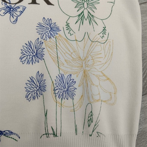 ディオール レディース tシャツ 半袖 夏 dior トップス 上着 カットソー 花の柄 上品 シンプル 夏服 おしゃれ ゆったり 通勤 接触冷感 涼しい オフィス カジュアル 韓国 透ける 部屋着 快適 クルーネック 大人 ファッション 可愛い