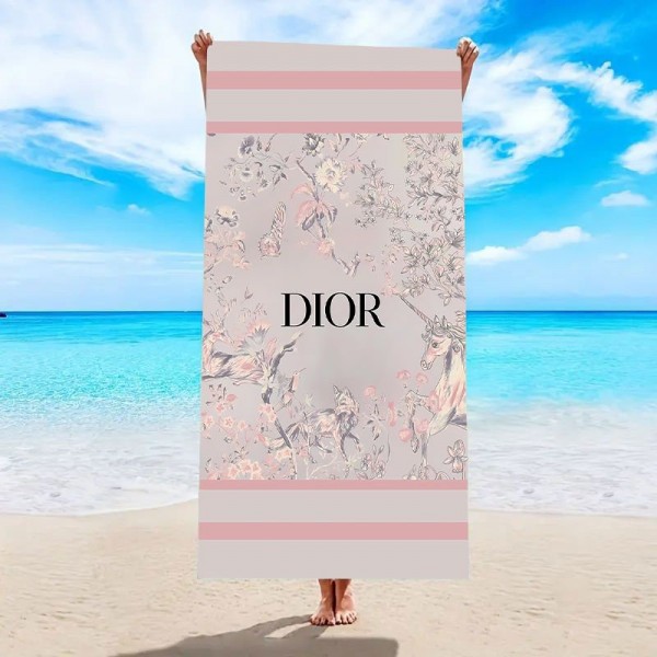 Dior ディオール ビーチタオル 大判 マイクロファイバー おしゃれ ハイブランド バスタオル ファション スイムタオル 速乾 防砂 吸水 軽量 持ち運びやすい ビーチ 海水浴 スイミングプール フィットネス ヨガ