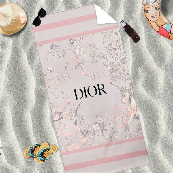 Dior ディオール ビーチタオル 大判 マイクロファイバー おしゃれ ハイブランド バスタオル ファション スイムタオル 速乾 防砂 吸水 軽量 持ち運びやすい ビーチ 海水浴 スイミングプール フィットネス ヨガ