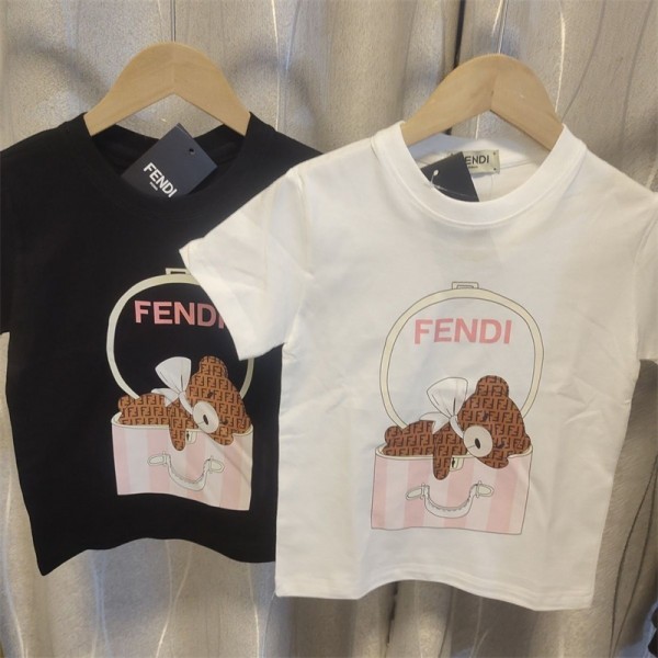 Fendi 半袖Tシャツ フェンディ ブランドtシャツ カットソー コピー 上着 tシャツ ハイブランド 夏tシャツ ブランド かわいい ブランド メンズ 流行り レディース