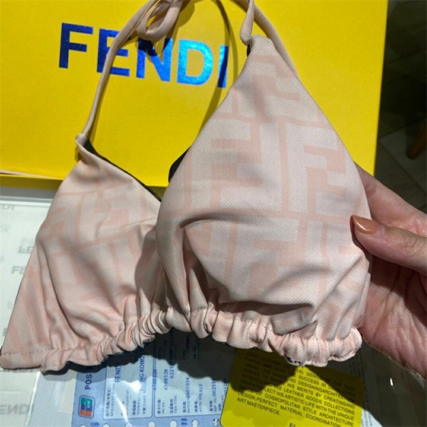 Fendi ビキニ セットアップ フェンディブランド体型カバー 水着  オトナ女子 人気きれいめ 大人水着ワンピース フリルビキニ 激安ビーチウェアママ 水着 体型カバー セクシー