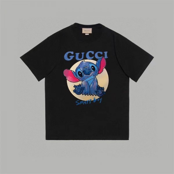 グッチ tシャツ メンズ 半袖 大きい サイズ 綿100% プリント Gucci ブランド 上着 インナーシャツ メンズ 肌着 シャツ クルーネック ティーシャツ 下着 快適 カジュアル ファッション メンズ 服 春 夏 秋 冬