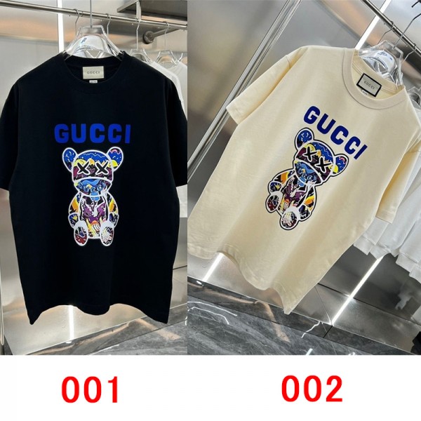 Gucci グッチ ハイブランドtシャツ パロディ レディースメンズ ブランド tシャツ 上着 トップス カジュアル ハイブランド 半袖 tシャツ 男女兼用 ブランドtシャツ 高品質