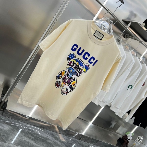 Gucci グッチ ハイブランドtシャツ パロディ レディースメンズ ブランド tシャツ 上着 トップス カジュアル ハイブランド 半袖 tシャツ 男女兼用 ブランドtシャツ 高品質