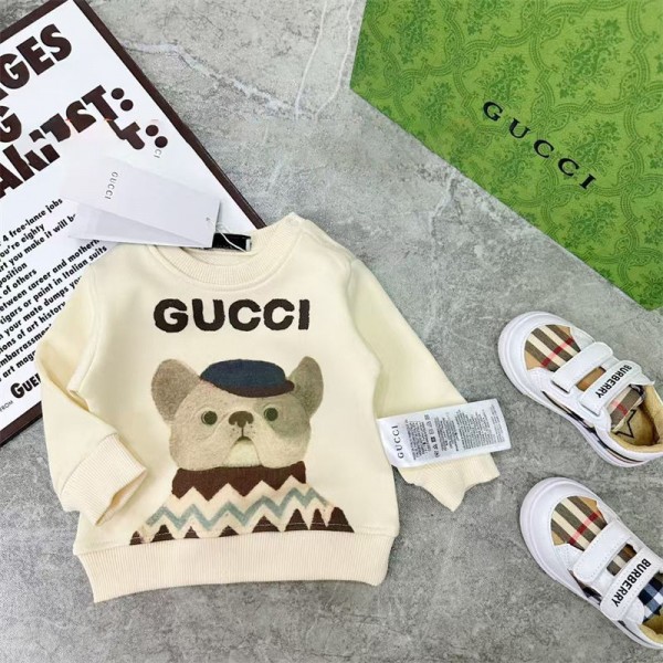 Gucci グッチブランド 子供服 トレーナー かわいいプリント柄 キッズ 男の子 女の子 綿パーカー 100% ユニ ベビー服 コットン 長袖 スウェット・トレーナー 厚手 温かい 着心地よい 韓国