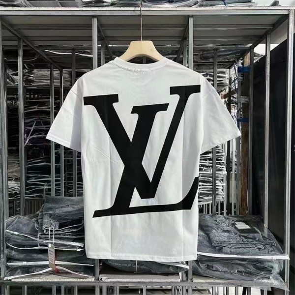 Lv ルイヴィトンブランドtシャツオーバーサイズ夏tシャツブランドかわいい韓国 パチモン 半袖tシャツTシャツカットソーペアカップル