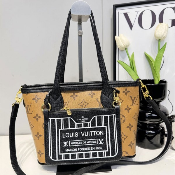 Lv ルイヴィトンブランドハンドバッグ斜め掛けカバンハイブランドブランド手提げカバン大容量レディースメンズバッグブランドカジュアル