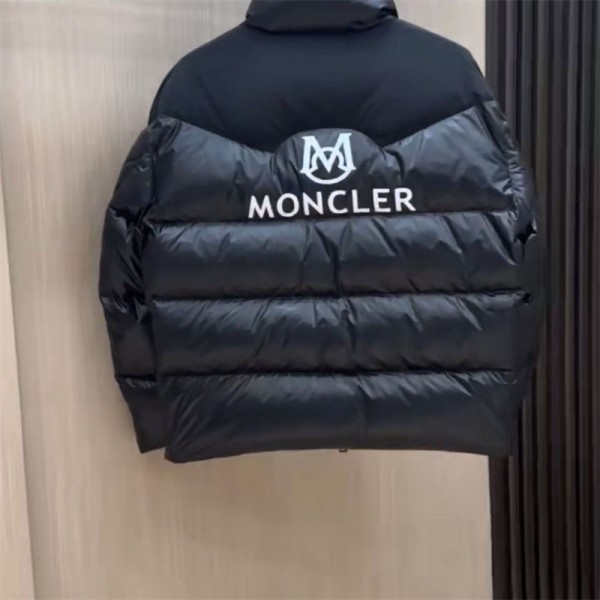 モンクレール ダウンコート メンズ コート moncler ブランド メープルリーフ 撥水 ダウンジャケット 中綿  ボリュームネック 防寒 ジッパー 男女兼用 カジュアル 通勤 厚手 冬服XL¬5XLl