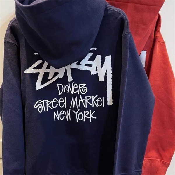 Stussy ステューシー ブランドパーカー 子供 裏起毛パーカー 男の子 冬服 アウター 女の子 ジップパーカー スウェット 長袖 ふわふわ 暖かい キッズ 小中学生 100-160CM