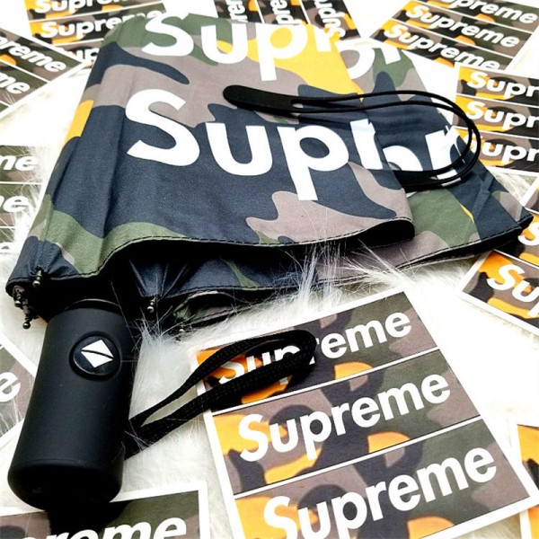 Supreme シュプリームブランド傘 晴雨傘 オシャレ高級  uvカット男女 おしゃれ日傘 軽量 大型 定番プリント柄 晴雨兼用 男女通用 高品質 人気ショート 紫外線防止 シンプル