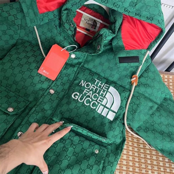 ザノースフェイス＆Gucci ブランドダウンジャケット メンズ 中綿いり ダウンコート 大きいサイズ THE NORTH FACE＆グッチ 冬服メンズ 防風 防寒 軽量 暖かい 厚手 アウター チャック付き アウトドア バイク 通勤通学 冬作業 防寒着 カジュアル おしゃれ M - 5XL